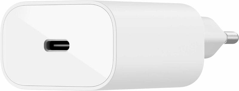 Мережевий зарядний пристрій Belkin Home Charger 25W USB-C PD PPS White + кабель Lightning (WCA004VF1MWH-B5)