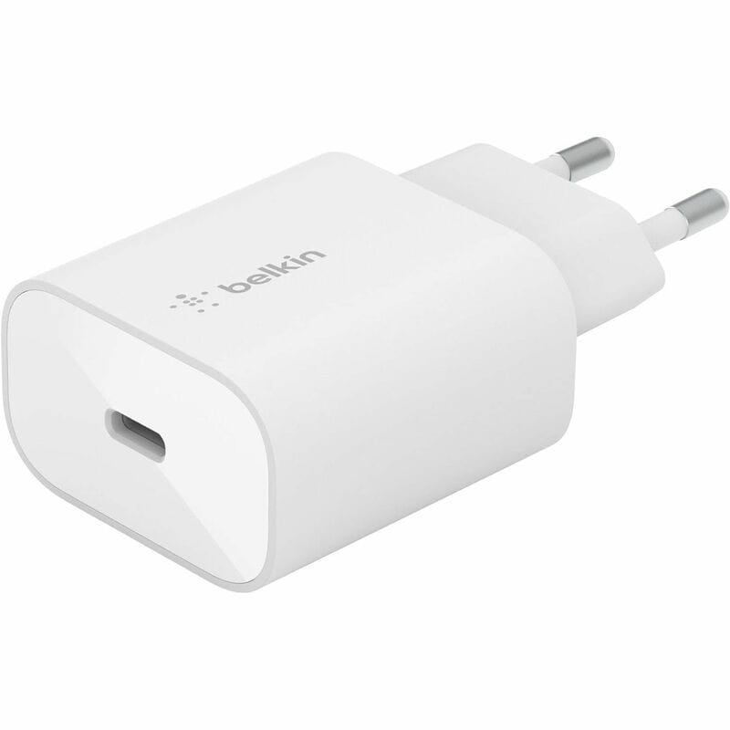 Мережевий зарядний пристрій Belkin Home Charger 25W USB-C PD PPS White + кабель Lightning (WCA004VF1MWH-B5)