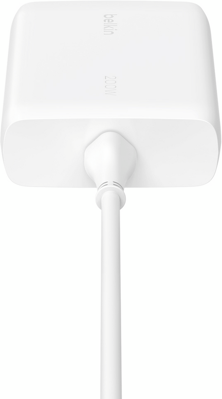 Мережевий зарядний пристрій Belkin Boost Up Charge Pro GaN 200W 4хUSB-C White (WCH015VFWH)