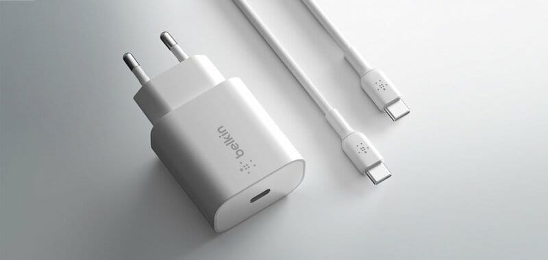 Сетевое зарядное устройство Belkin Home Charger 25W USB-C PD PPS White + кабель Type-C (WCA004VF1MWH-B6)