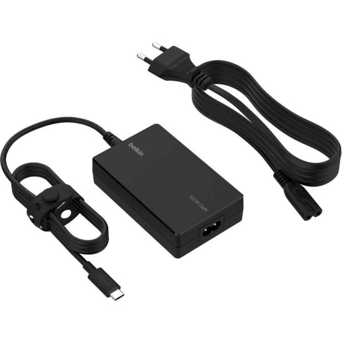 Мережевий зарядний пристрій Belkin USB-C Core GaN 100W Black (INC016VFBK)