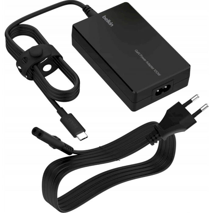 Мережевий зарядний пристрій Belkin USB-C Core GaN 100W Black (INC016VFBK)