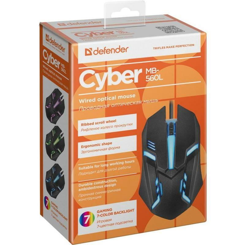 Миша Defender Cyber MB-560L Black (52560)