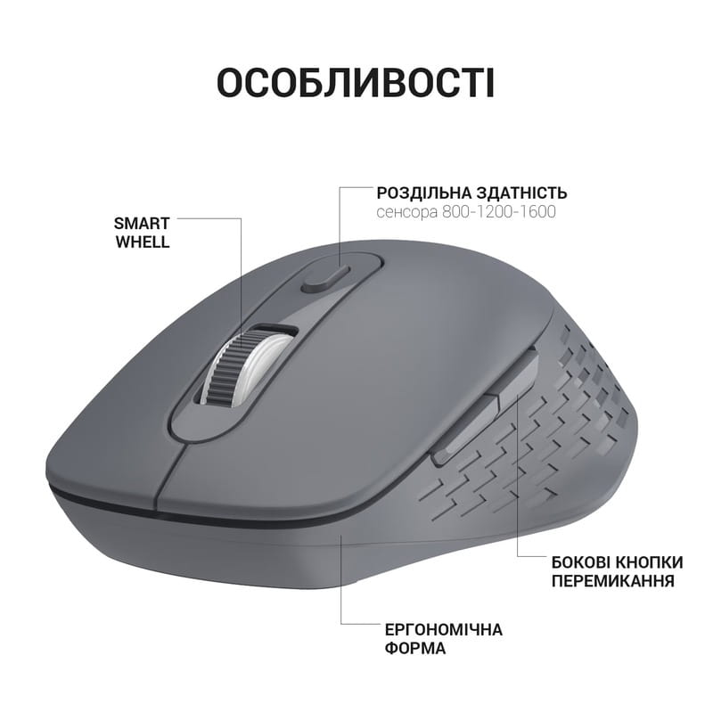 Мышь беспроводная OfficePro M230G Gray