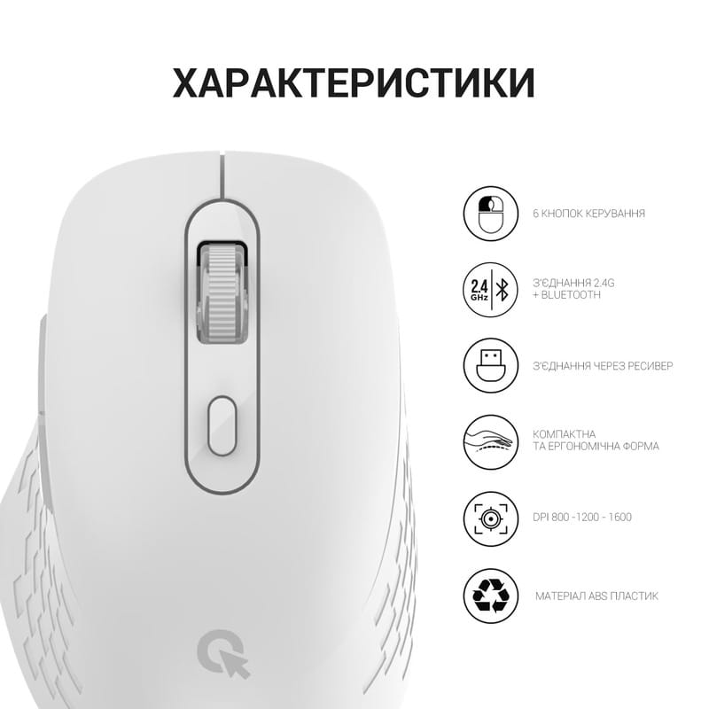 Мышь беспроводная OfficePro M230W White