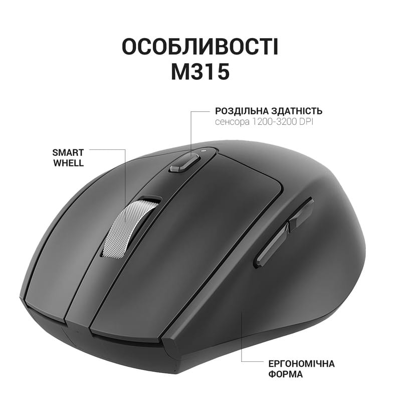 Миша бездротова OfficePro M315B Black