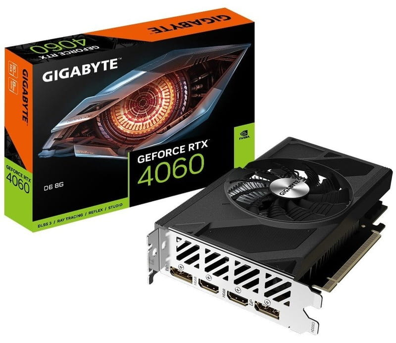 Відеокарта GF RTX 4060 8GB GDDR6 D6 Gigabyte (GV-N4060D6-8GD)