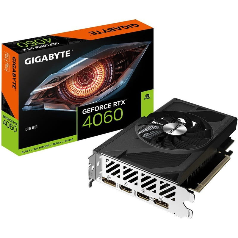 Видеокарта GF RTX 4060 8GB GDDR6 D6 Gigabyte (GV-N4060D6-8GD)