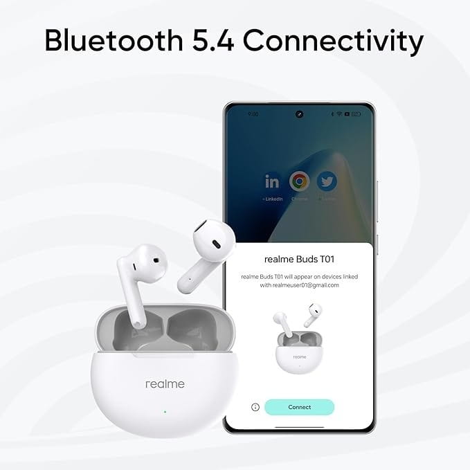 Bluetooth-гарнитура Realme Buds T01 White_EU