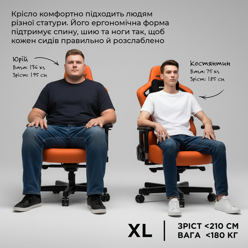 Кресло для геймеров Anda Seat Kaiser 3 Size XL Black (AD12YDC-XL-01-B-PV/C)