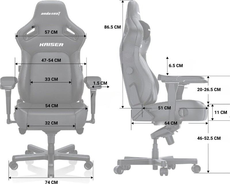 Кресло для геймеров Anda Seat Kaiser 4 Size XL Black (AD12YDDC-XLL-20-B-CF)