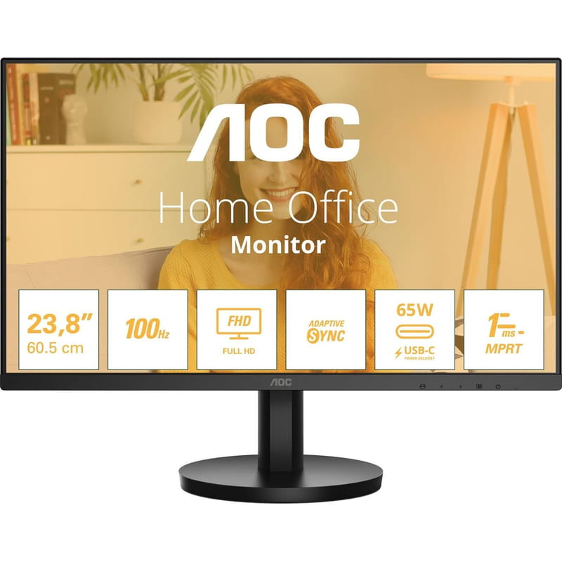 Монитор AOC 23.8" 24B3CA2 IPS Black 100Hz