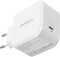 Фото - Мережевий зарядний пристрій Choetech GaN USB Type-C 45W PD 3.0 QC 3.0 PPS White (PD8007) | click.ua