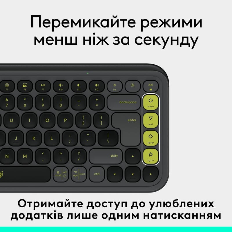 Клавиатура беспроводная Logitech Pop Icon Keys Graphite (920-013157)