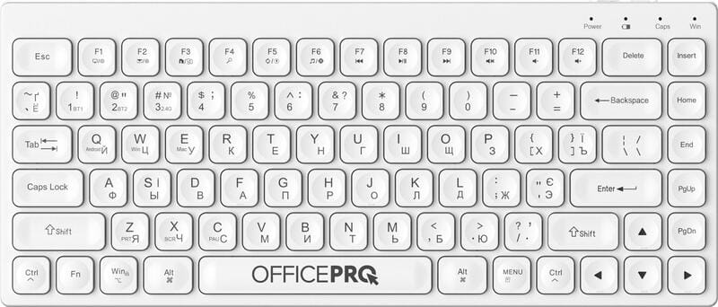 Клавиатура беспроводная OfficePro SK955W Bluetooth White