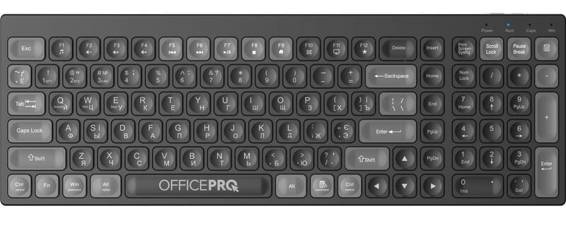 Клавиатура беспроводная OfficePro SK985B Bluetooth Black