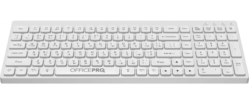 Клавіатура бездротова OfficePro SK985W Bluetooth White