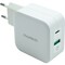 Фото - Мережевий зарядний пристрій Choetech USB Type-C, USB Type-A 65W PD 3.0 QC 3.0 White (PD8002) | click.ua