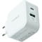 Фото - Мережевий зарядний пристрій Choetech USB Type-C, USB Type-A 65W PD 3.0 QC 3.0 White (PD8002) | click.ua