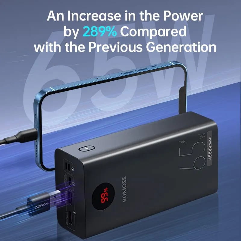 Универсальная мобильная батарея Romoss PEA40 Pro PD 40000mAh Black (PEA40-282-2183H)
