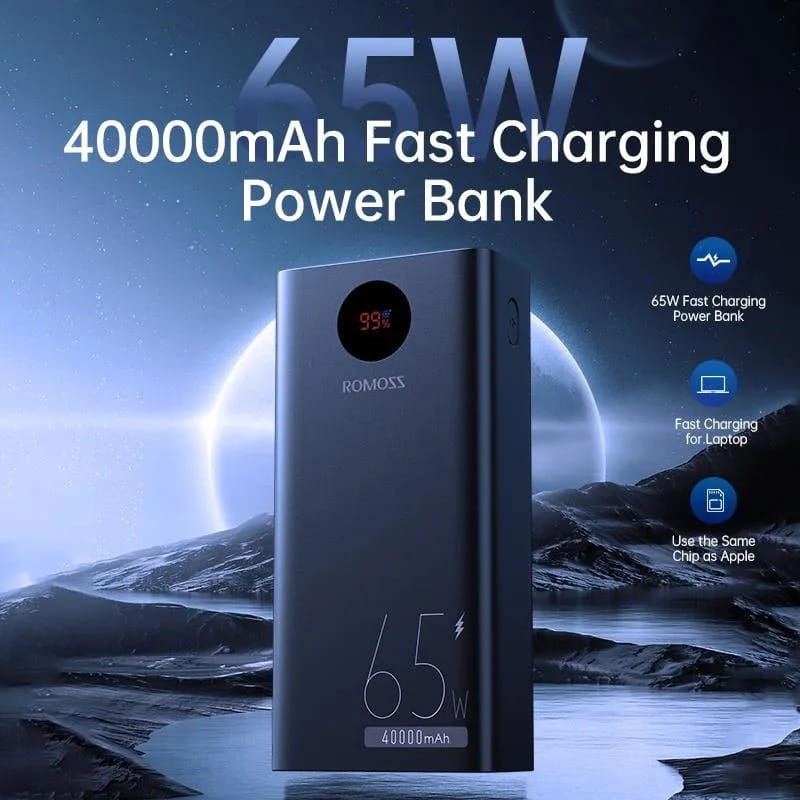 Универсальная мобильная батарея Romoss PEA40 Pro PD 40000mAh Black (PEA40-282-2183H)