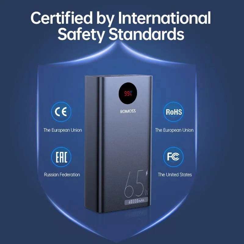Универсальная мобильная батарея Romoss PEA40 Pro PD 40000mAh Black (PEA40-282-2183H)