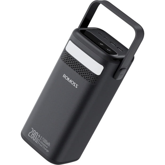 Универсальная мобильная батарея Romoss PMT75 75000mAh Black (PMT75-1E2-2133H)