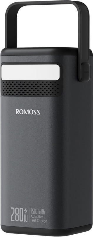 Універсальна мобільна батарея Romoss PMT75 75000mAh Black (PMT75-1E2-2133H)