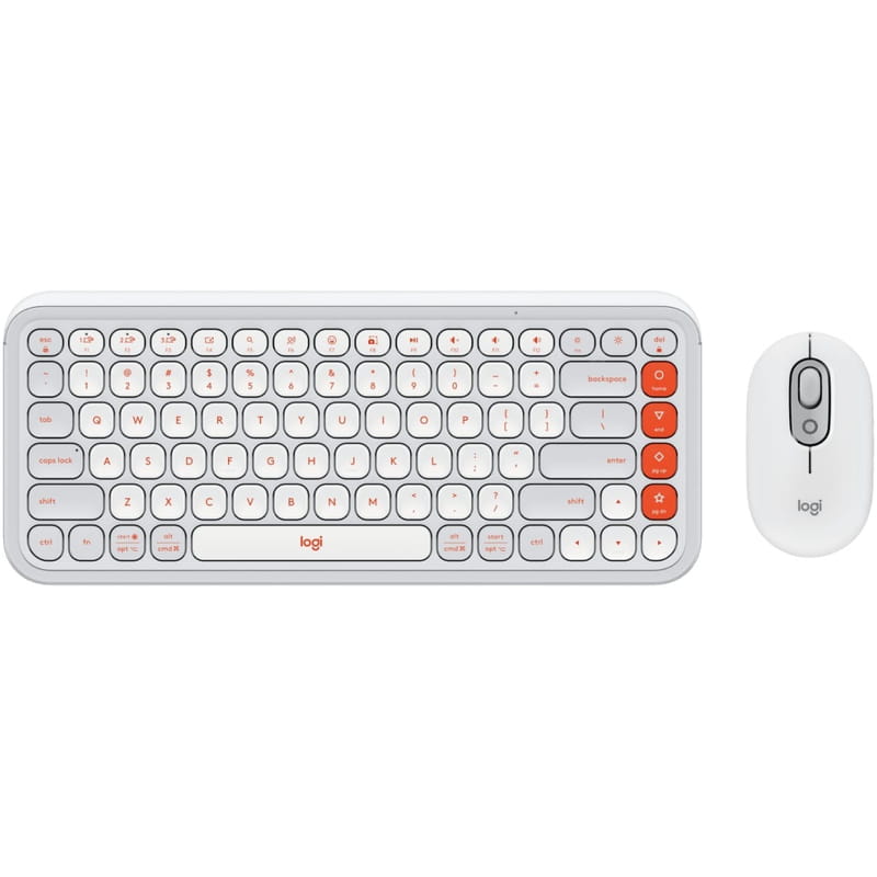 Комплект (клавиатура, мышь) беспроводной Logitech Pop Icon Combo Off White (920-013141)