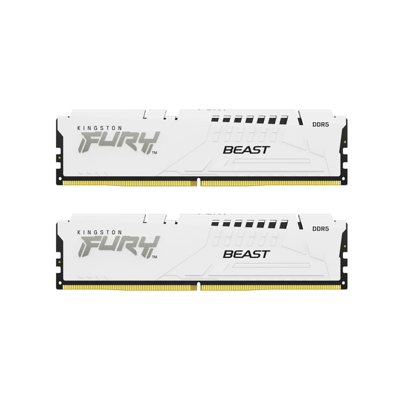 Модуль пам`яті DDR5 2x32GB/5200 Kingston Fury Beast White (KF552C40BWK2-64)