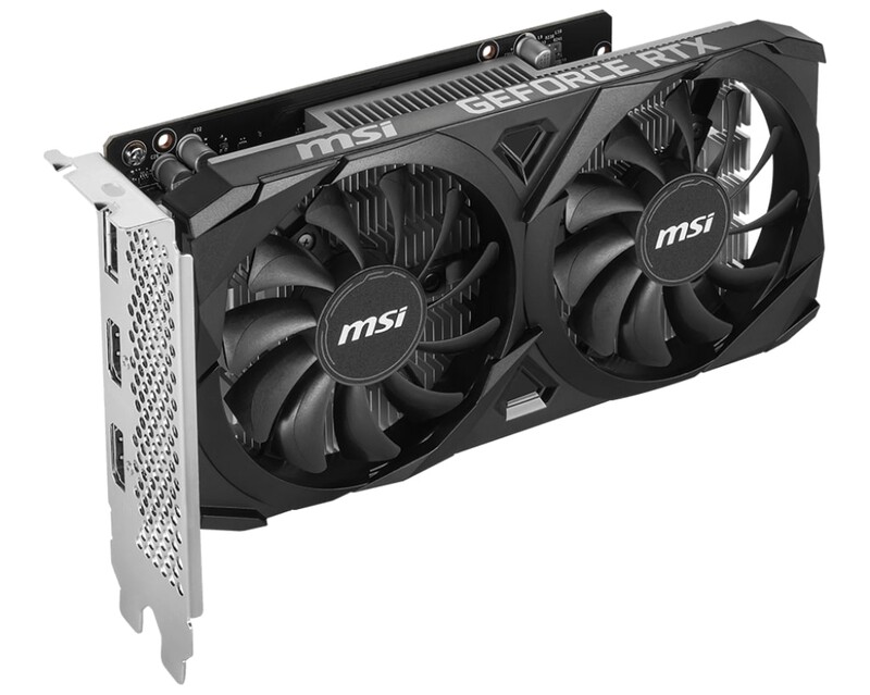 Видеокарта GF RTX 3050 6GB GDDR6 Ventus 2X E 6G OC MSI (GeForce RTX 3050 VENTUS 2X E 6G OC)