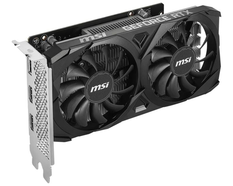 Відеокарта GF RTX 3050 6GB GDDR6 Ventus 2X E 6G OC MSI (GeForce RTX 3050 VENTUS 2X E 6G OC)