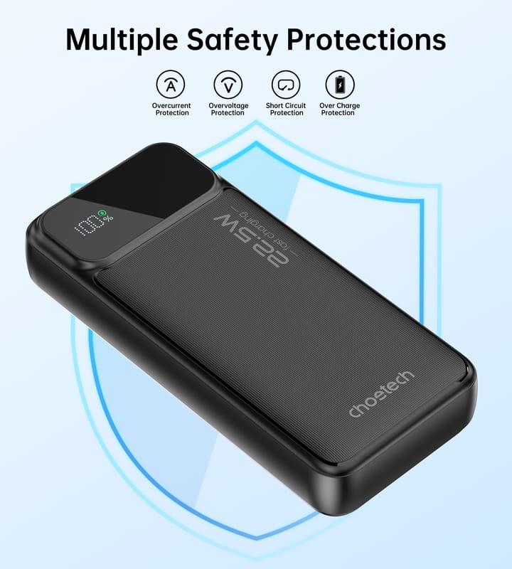 Универсальная мобильная батарея Choetech B729 20000mAh Black (B729-BK)