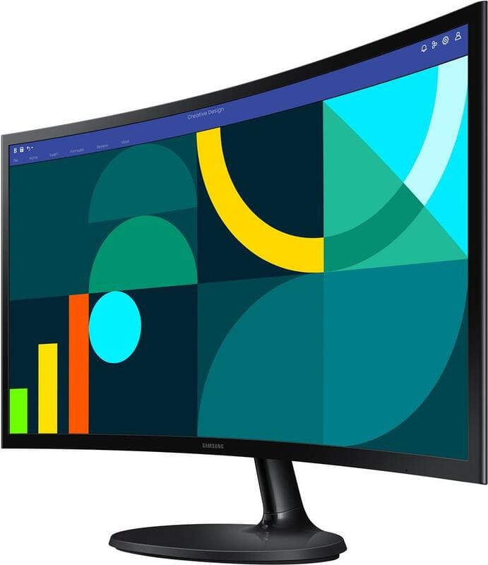 Монитор Samsung 24" Essential S3 LS24D360 (LS24D360GAIXCI) VA Black Curved 100Hz