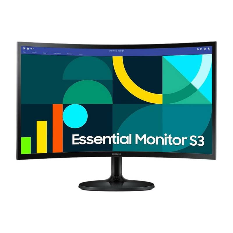 Монитор Samsung 24" Essential S3 LS24D360 (LS24D360GAIXCI) VA Black Curved 100Hz