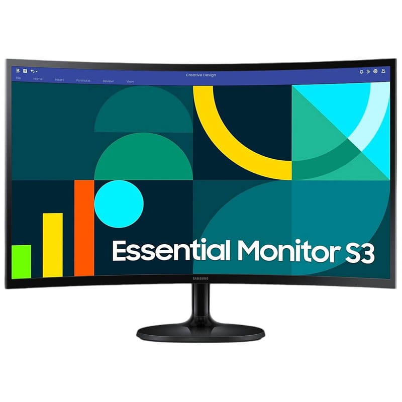 Монiтор Samsung 27" Essential S3 LS27D360 (LS27D360GAIXCI) VA Black Curved 100Hz