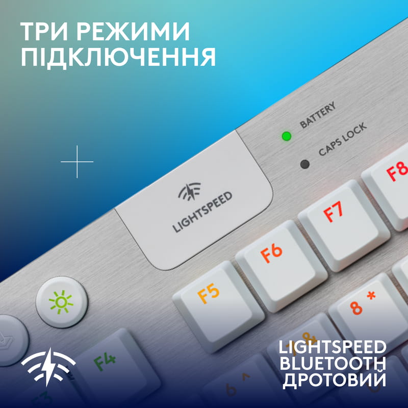 Клавиатура беспроводная Logitech G915 X Lightspeed TKL Wireless Tactile White (920-012737)