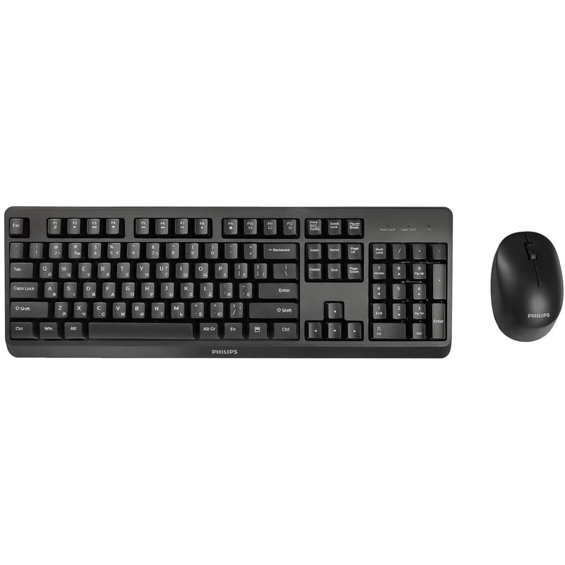 Комплект (клавіатура, миша) бездротовий Philips 6307 Black (SPT6307BL/00)