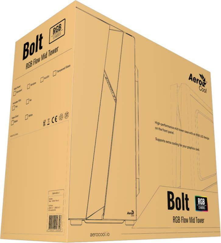 Корпус AeroCool Bolt RGB (Bolt-A-BK-v1) Black без БП