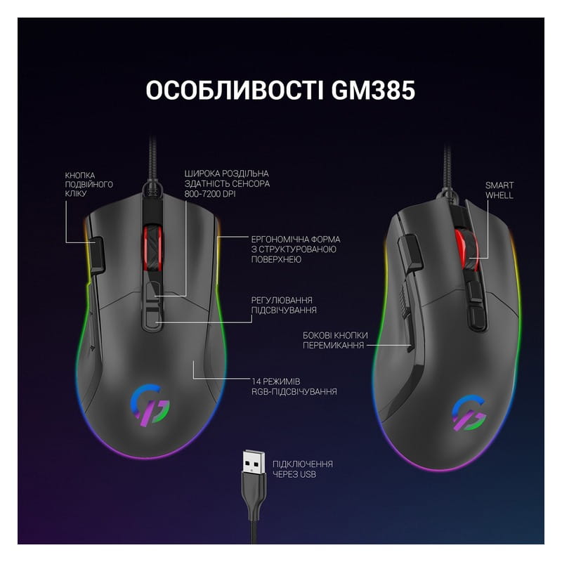 Мышь GamePro GM385 Black
