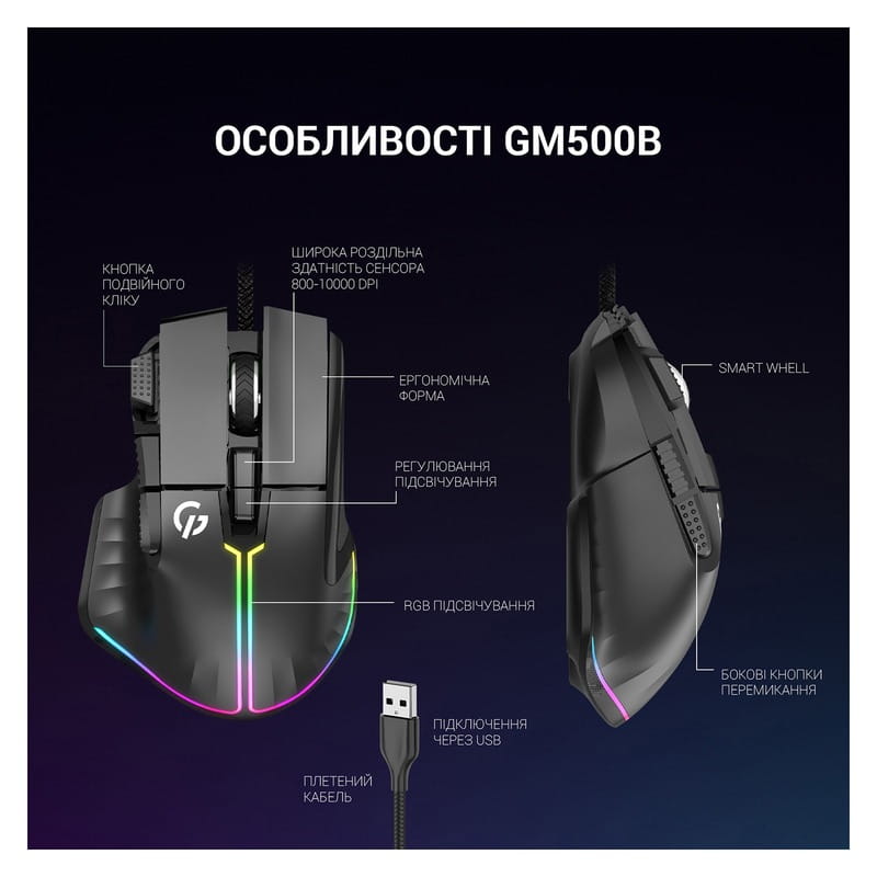 Мышь GamePro GM500B Black