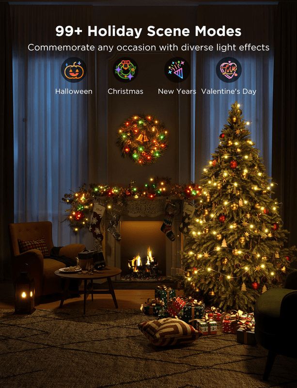 Гирлянда Smart LED Govee H70C2 Christmas Light 10м (H70C13D1)