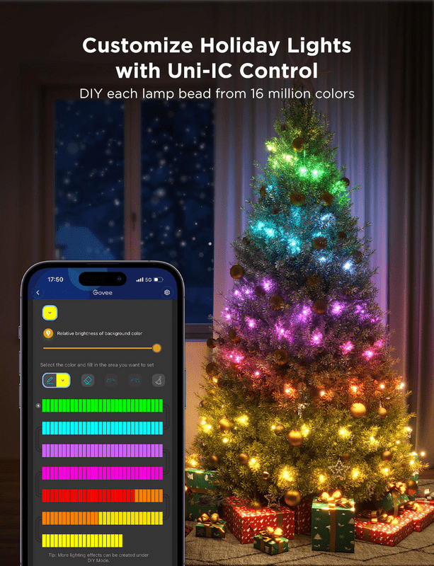 Гирлянда Smart LED Govee H70C2 Christmas Light 10м (H70C13D1)