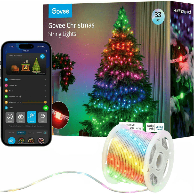 Гирлянда Smart LED Govee H70C2 Christmas Light 10м (H70C13D1)