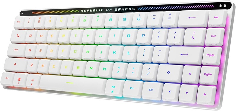 Клавіатура бездротова Asus ROG Falchion RGB WL BT White (90MP03EC-BKMA10)