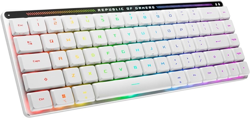 Клавіатура бездротова Asus ROG Falchion RGB WL BT White (90MP03EC-BKMA10)