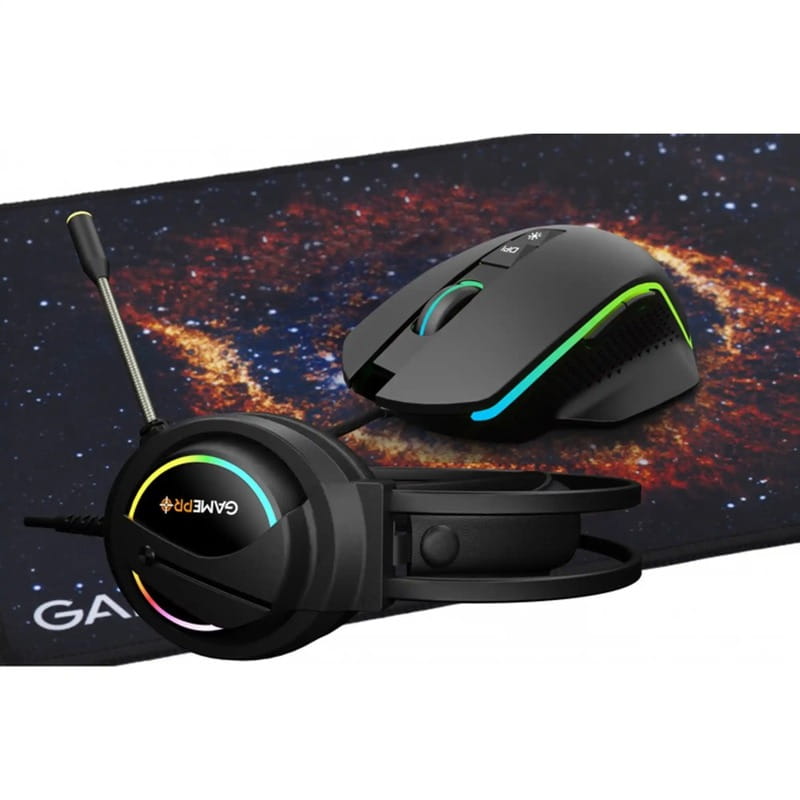 Комплект GamePro Gameset 3 в 1 USB миша + ігрова поверхня + гарнітурою (GS890)