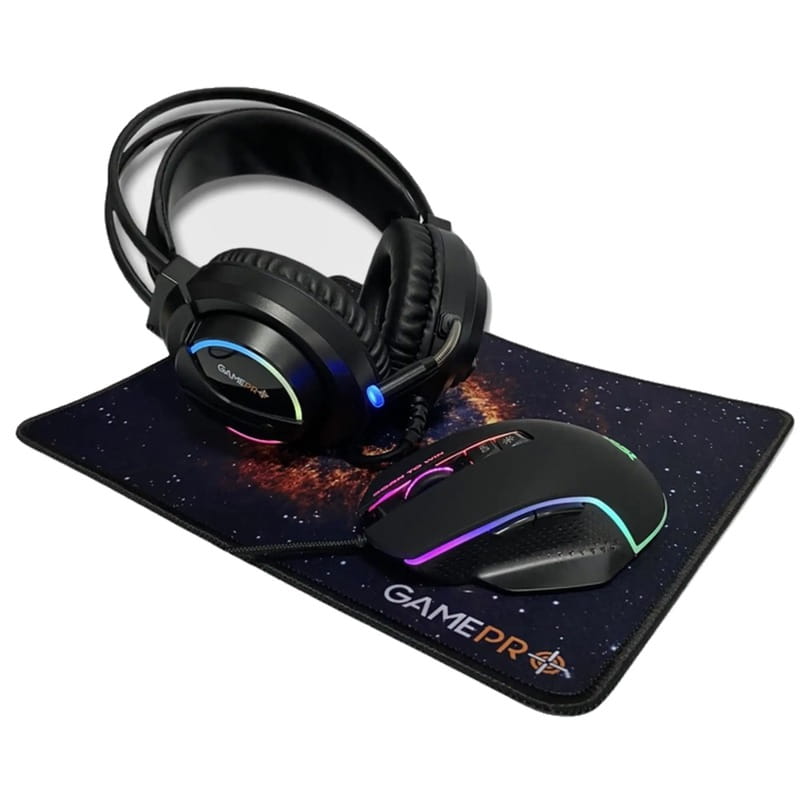 Комплект GamePro Gameset 3 в 1 USB миша + ігрова поверхня + гарнітурою (GS890)
