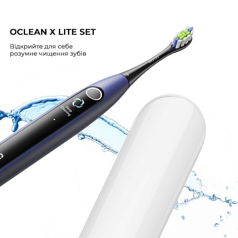 Умная зубная электрощетка Oclean X Lite Set Blue (6970810556407)