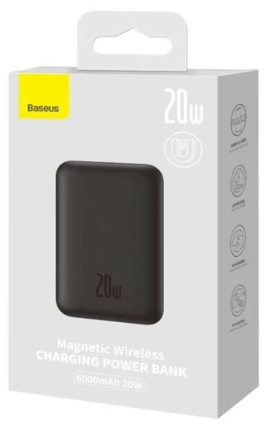 Універсальна мобільна батарея Baseus MagSafe 6000mAh 20W Black (PPCX020001)